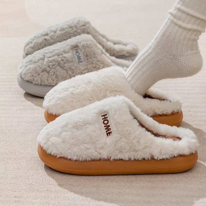 Pantufa Chinelo Casa Inverno Antiderrapante Sola Emborrachada Reforçada Forrada Quente Macio Unissex