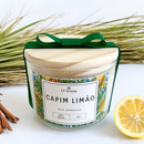 Kit 2 Velas aromática artesanal PREMIUM - Vários Aromas - Com tampa de madeira