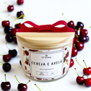 Kit 2 Velas aromática artesanal PREMIUM - Vários Aromas - Com tampa de madeira