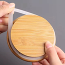 Pote de Vidro com Tampa de Bambu Hermético MODELOS DIVERSOS Porta Temperos Cozinha