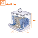 Organizador Algodão E Cotonetes Acrílico Kit Transparente