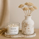 🕯️ Trio Vela Aromática em Pote de Vidro – Bandeja Oval + Vaso + Vela 100g