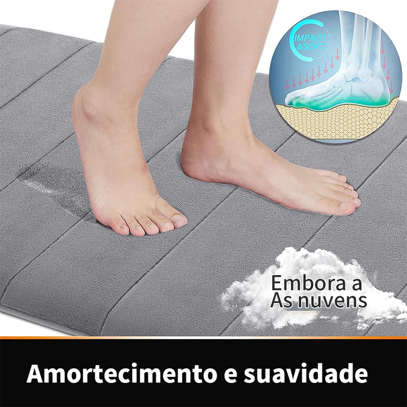 Tapete Antiderrapante de Banheiro Super Absorvente Para Banheiro/Porta De Entrada