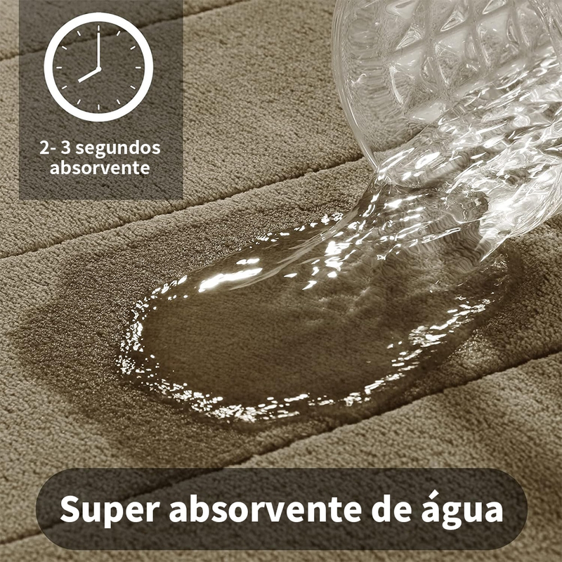 Tapete Antiderrapante de Banheiro Super Absorvente Para Banheiro/Porta De Entrada