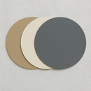 Jogo Americano Sousplat Redondo Luxo Couro 38cm Bege Marfim Cinza Mesa Posta 4, 6, 8, 10, 12 Lugares