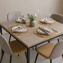 Jogo Americano Sousplat Redondo Luxo Couro 38cm Bege Marfim Cinza Mesa Posta 4, 6, 8, 10, 12 Lugares