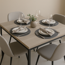 Jogo Americano Sousplat Redondo Luxo Couro 38cm Bege Marfim Cinza Mesa Posta 4, 6, 8, 10, 12 Lugares