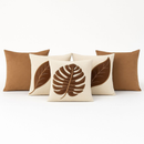 KIT 5 ALMOFADAS TERRACOTA LUXO | BORDADO ALTO RELEVO | BOUCLÉ + SUEDE | COM OU SEM ENCHIMENTO