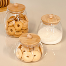 Pote de Vidro com Tampa de Bambu Hermético MODELOS DIVERSOS Porta Temperos Cozinha