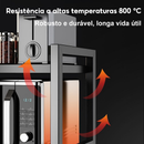 Suporte de Microondas Ajustável em Aço Carbono I Prateleira de 2/3 Camadas I Prateleira de Armazenamento de Cozinha