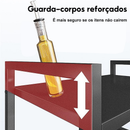 Suporte de Microondas Ajustável em Aço Carbono I Prateleira de 2/3 Camadas I Prateleira de Armazenamento de Cozinha