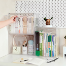 Caixa Organizadora de Livros Acrílico Grande Capacidade Transparente com Tampa Exibição Proteção Contra Poei