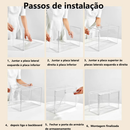 Caixa Organizadora de Livros Acrílico Grande Capacidade Transparente com Tampa Exibição Proteção Contra Poei