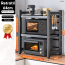 Suporte Ajustável para Microondas 2/3 Camadas Aço Carbono