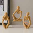 🖤✨ trio de estatuetas pensador – arte minimalista para transformar seu ambiente