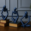 🖤✨ trio de estatuetas pensador – arte minimalista para transformar seu ambiente