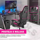 Cadeira Gamer Profissional Escritório Ergonômica Reclinável Confortável Com Rodinha E Apoio Para Pés