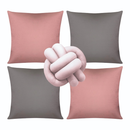 🛋️ Kit 04 Almofadas + Refil Soft + Almofada Nó – Modernidade, Conforto e Estilo em um Só Conjunto