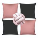 🛋️ Kit 04 Almofadas + Refil Soft + Almofada Nó – Modernidade, Conforto e Estilo em um Só Conjunto