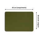 Jogo Americano Retangular Courino Mesa Posta Minimalista Kit Dupla Face