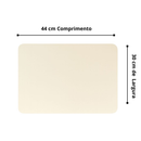 Jogo Americano Retangular Courino Mesa Posta Minimalista Kit Dupla Face