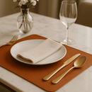 Jogo Americano Retangular Courino Mesa Posta Minimalista Kit Dupla Face