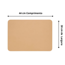 🍽️Jogo Americano Retangular Courino Mesa Posta Minimalista - Kit Dupla Face