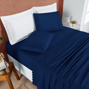 🛏️ Jogo de Lençol 4 Peças Percal 200 Fios Lese Bordado Inglês