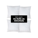 Kit 04 Almofadas Cheias Lisa Mais Nozinho Modernas Simples Coloridas