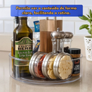 Organizador Redondo Giratório 23cm Transparente Versátil Organização