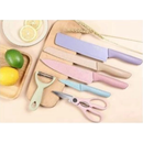 🔪 Faqueiro 6 Peças Antiaderente com Descascador e Tesoura – Cozinha & Churrasco