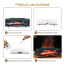 Difusor Ultrassônico Purificador Ar Aromatizador Lareira com Controle Temporizador Led B-max