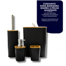 🛁 Kit Banheiro Completo com Detalhes em Bambu – Sofisticação e Organização em Cada Detalhe