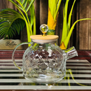 Chaleira de Vidro com Filtro e Tampa de Bambu 1L – O Ritual Perfeito do Chá