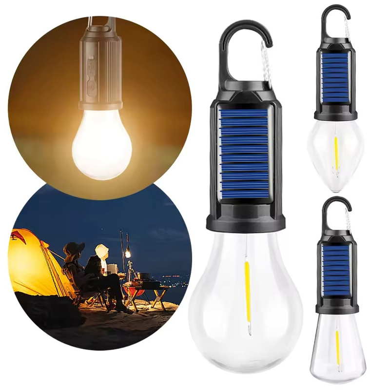 Lâmpada De Emergência Com LED Portátil Recarregável Iluminacao Ajustável solar