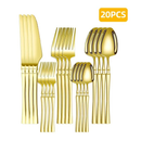 Conjunto de Talheres Dourados 24/30/48 Peças – Aço Inoxidável Premium