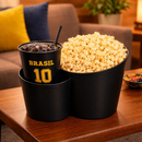 Kit 10 Pipoqueiras + 10 Copos Temático Brasil Copa do Mundo Azul ou Amarelo Amigos Baldes Pipoca In