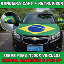 Kit Bandeira do Brasil Para Capô de Carro Universal Torcida Hexa Copa Do Mundo