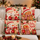 KIT 4 CAPAS DE ALMOFADAS DECORATIVAS NATAL PAPAI NOEL BONECO DE NEVE FELIZ NATAL RENA LANÇAMENTO 2026
