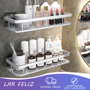 🧼 Kit com 2 Suportes de Alumínio para Shampoo – Instalação Sem Furação | Organizador de Banheiro