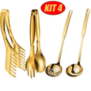 ✨ Conjunto de Utensílios de Cozinha Banhados a Ouro – 11 Peças