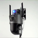 Camera Segurança Externa Lente Dupla 4k 6mp Sirene Policial, com sirene policia