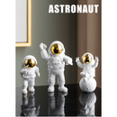 Astronauta Decoração Figuras De Ação E Lua Casa Resina Estátua Escritório Desktop Menino Quarto