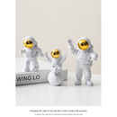 Astronauta Decoração Figuras De Ação E Lua Casa Resina Estátua Escritório Desktop Menino Quarto