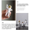 Astronauta Decoração Figuras De Ação E Lua Casa Resina Estátua Escritório Desktop Menino Quarto
