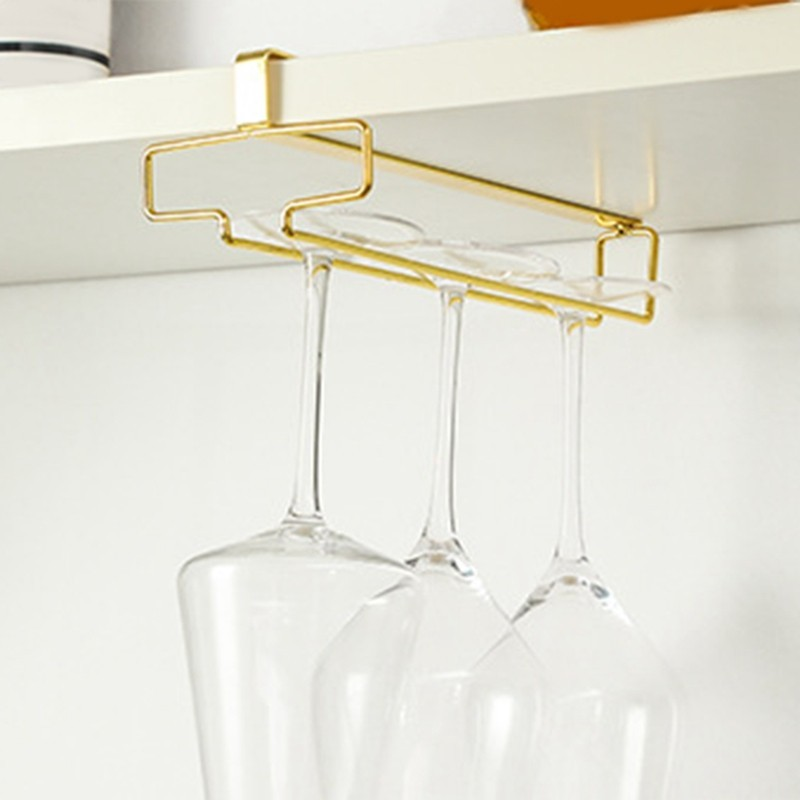 Rack De Vidro De Vinho , Suporte De Copo De Metal Sob O Armário , Taças , Organizador De Armazenamento Pendurado