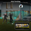 Camera Segurança Externa Lente Dupla 4k 6mp Sirene Policial, com sirene policia