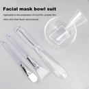 5 Pçs Escova Facial Máscara Tigela Colher Conjunto Lama Filme Mistura Aplicador Transparente Vara Ferramenta De Beleza