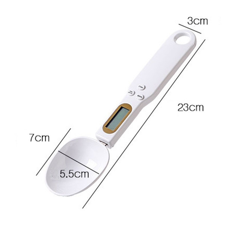 Colher Digital de Pesar 0,1-500g Com Display LCD - Medidora Elétrica de Alimentos/ Linha Premium Para Cozinha