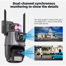 Camera Segurança Externa Lente Dupla 4k 6mp Sirene Policial, com sirene policia